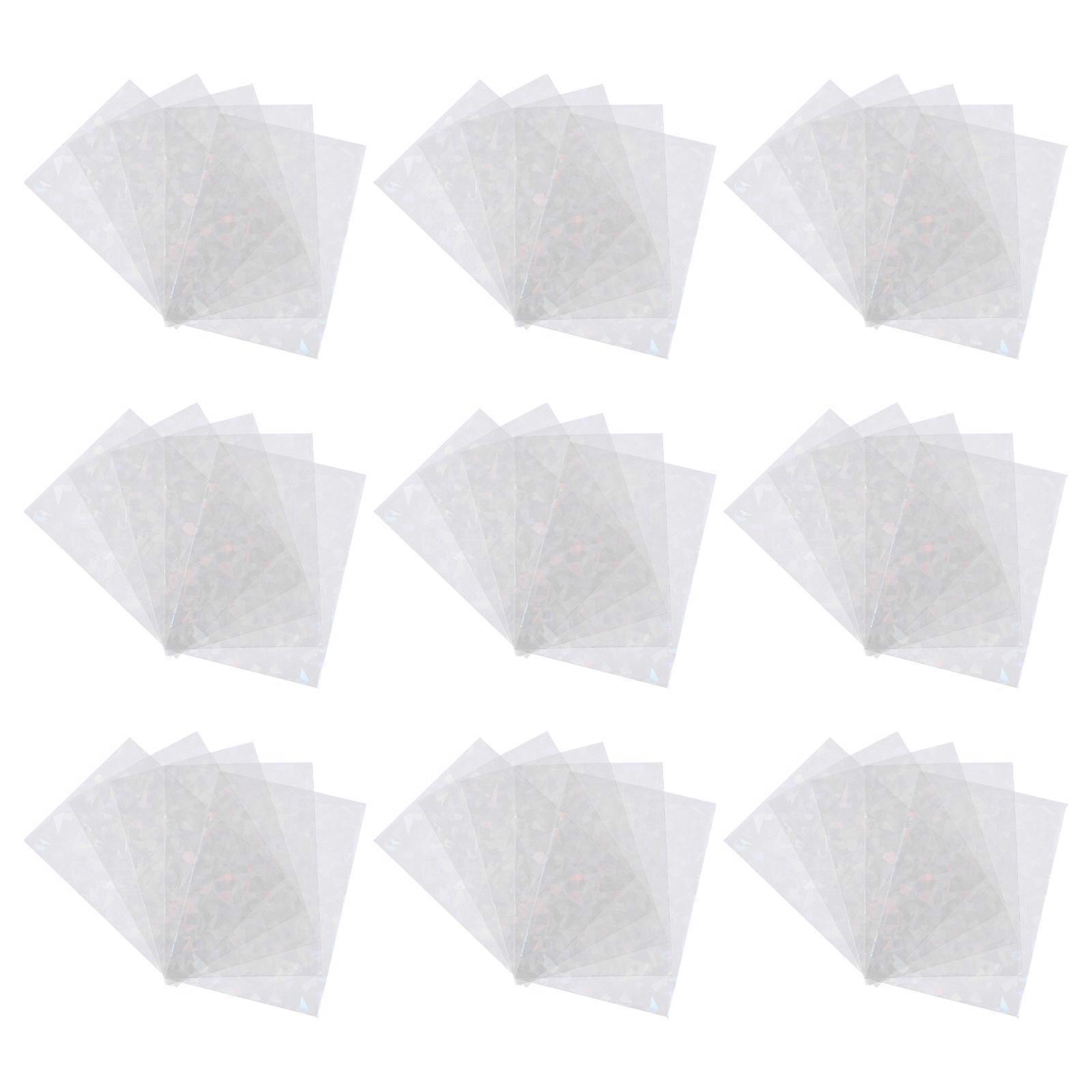 100pcs Transparent PVC Baseball Card Sleeves with Glitter Design for Game Card Protection