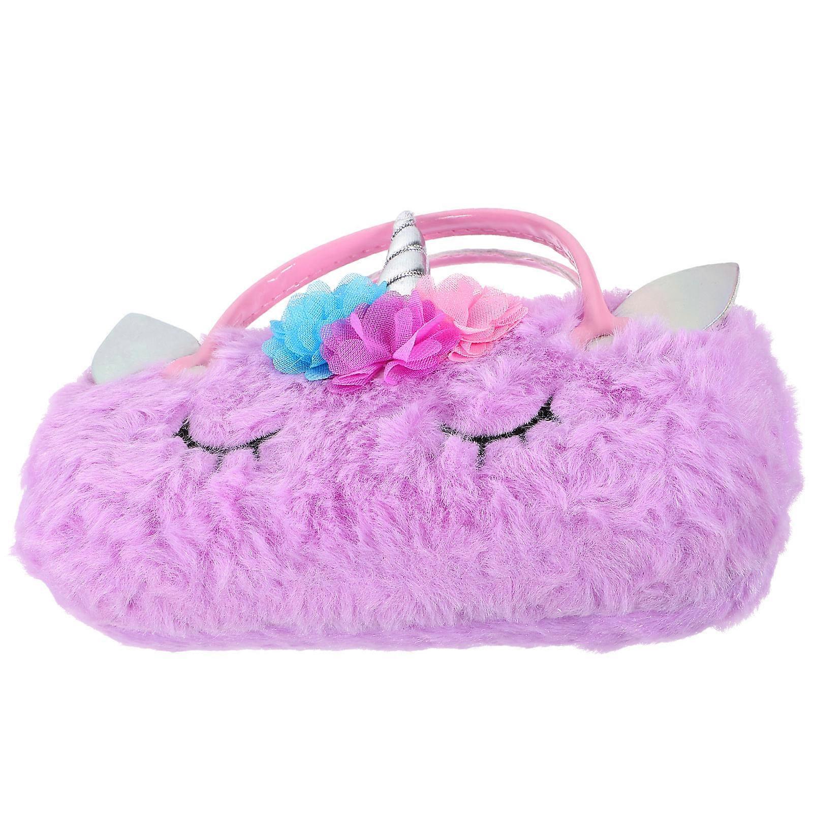 Fashion Glasses Case Unicorn Eyeglasses Case Simple Design Microfiber Plush PU 2Set