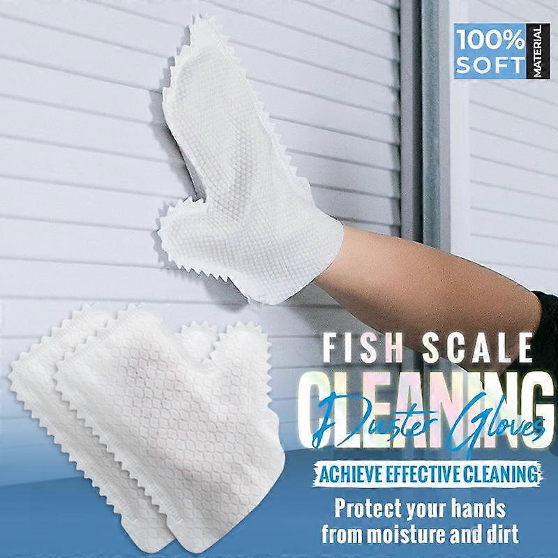 5/10Pcs Dust Cleaning Gloves Fish Scale Cleaning Cloth Reusable Household Gloves Kitchen Bamboo Fiber Gloves Clean Tools