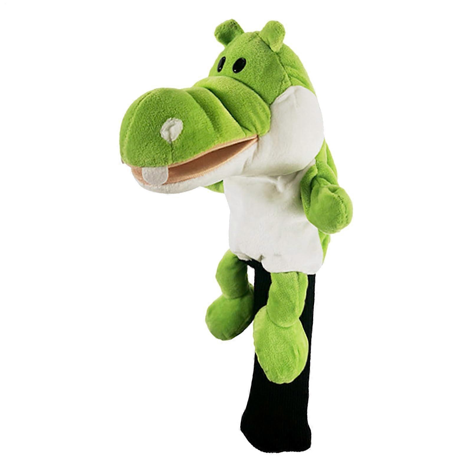 Golf Başlığı Kılıfları Hayvan Peluş - Eğlenceli Timsah Tasarımı, 1 Ahşap Sopaya Uygun, Erkek ve Kadın Golf Sopaları için Güvenli Uyum