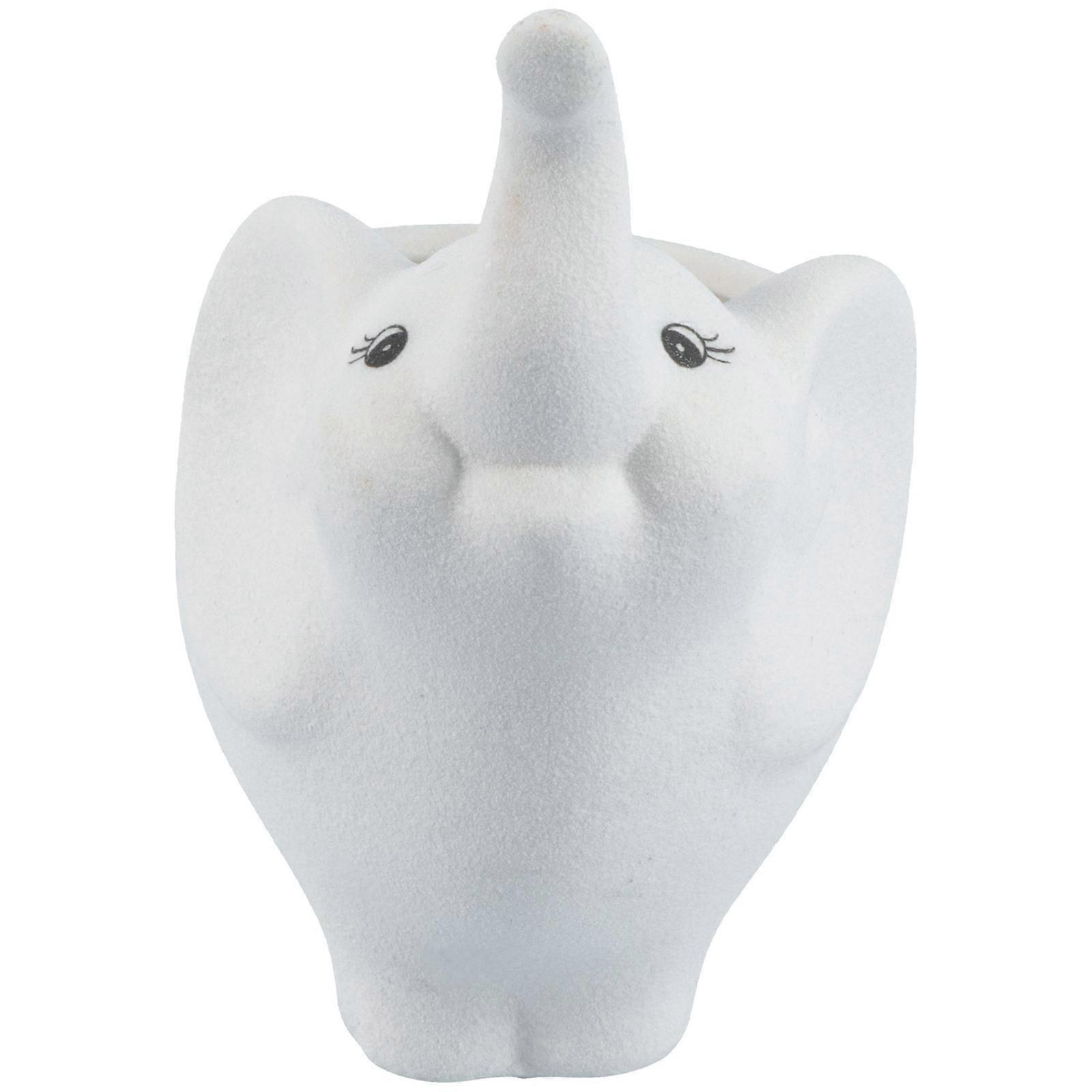 Ceramic Succulent Plant Flowerpot Elephant Shaped Decorative 1Pcs