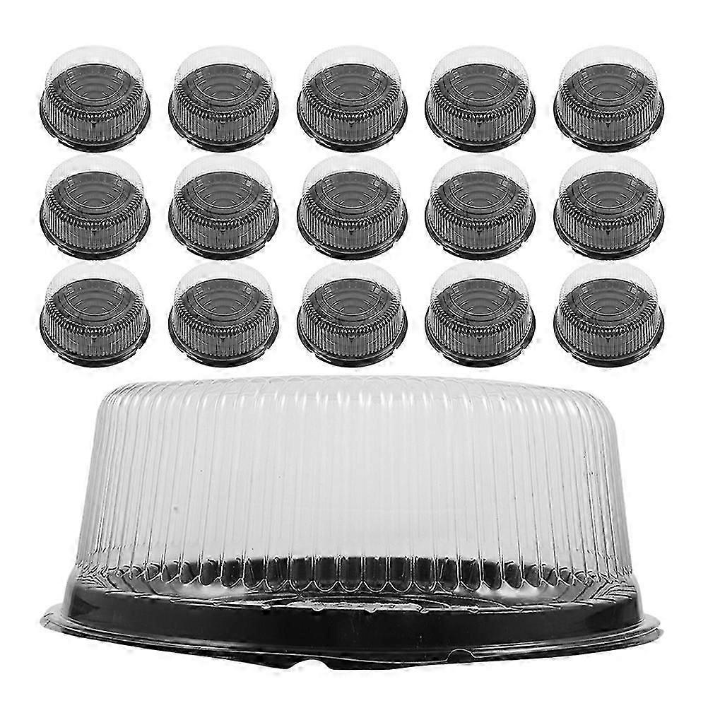 Portable Cake Carrier Reusable Plastic Cake Boxes Round Waterproof Moisture-Proof 23.50X23.50X1.50CM 20Set
