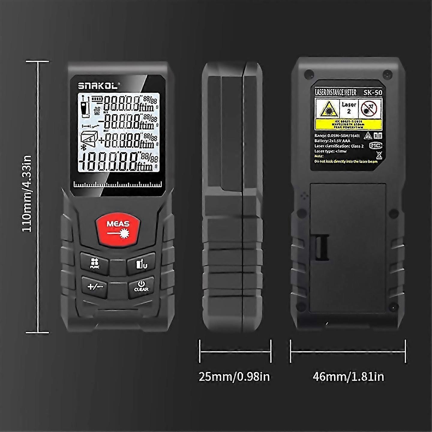 For 100m Handheld Laser Rangefinder Construction Ruler Test Tool