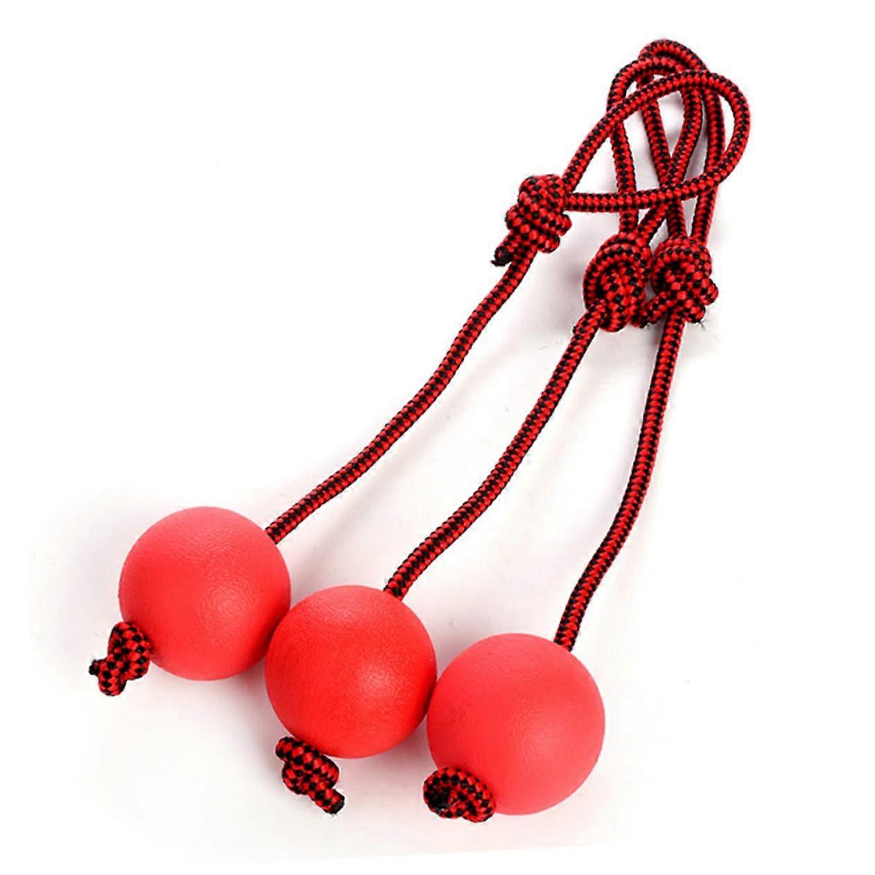 Durable Dog Chew Toy Gumball with Rope for Stress Relief and Dental Care - Random Color, Molar Size