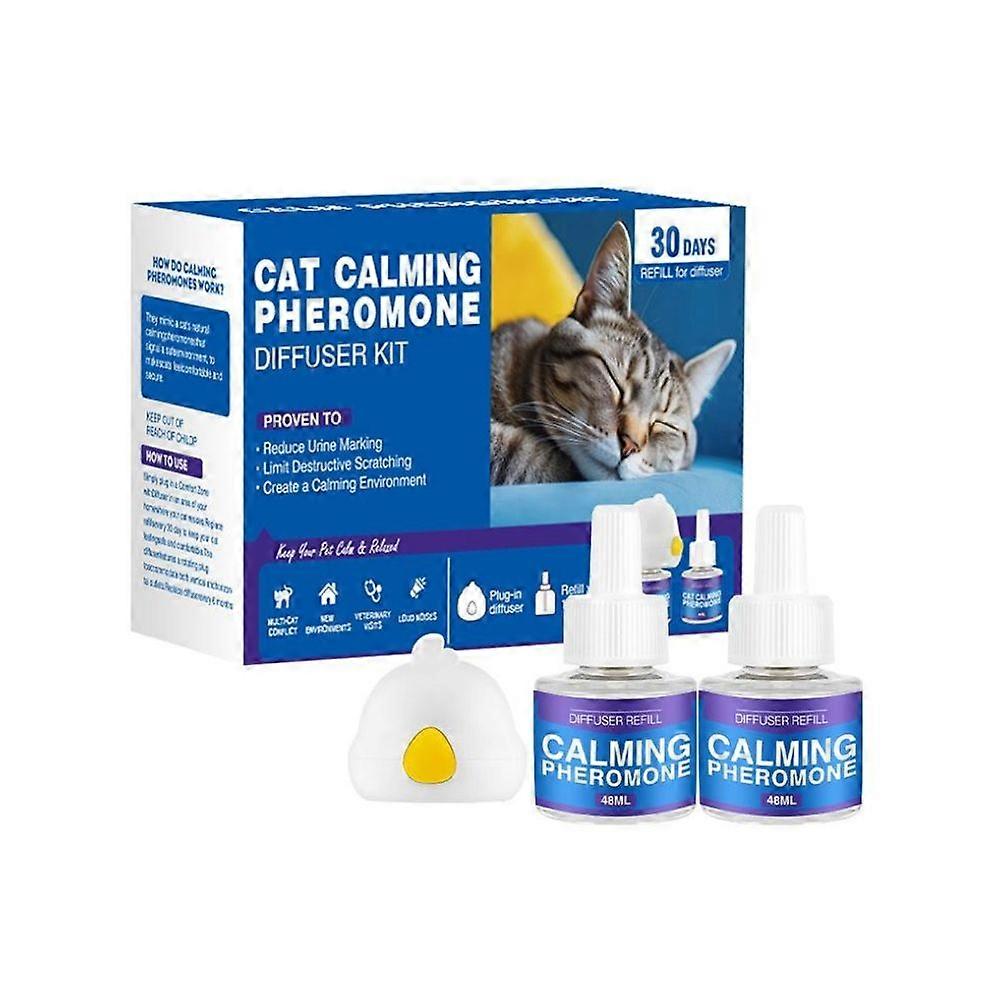 Cat Calming Pheromone Diffuser Kit Anti-Stress Anxiety Relief Calming Spray for Pets
