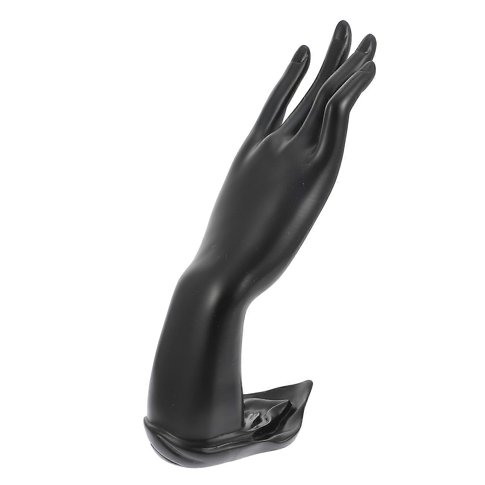 Black Resin Hand Model Display Stand for Jewelry Showcase and Photography Purposes 1pc