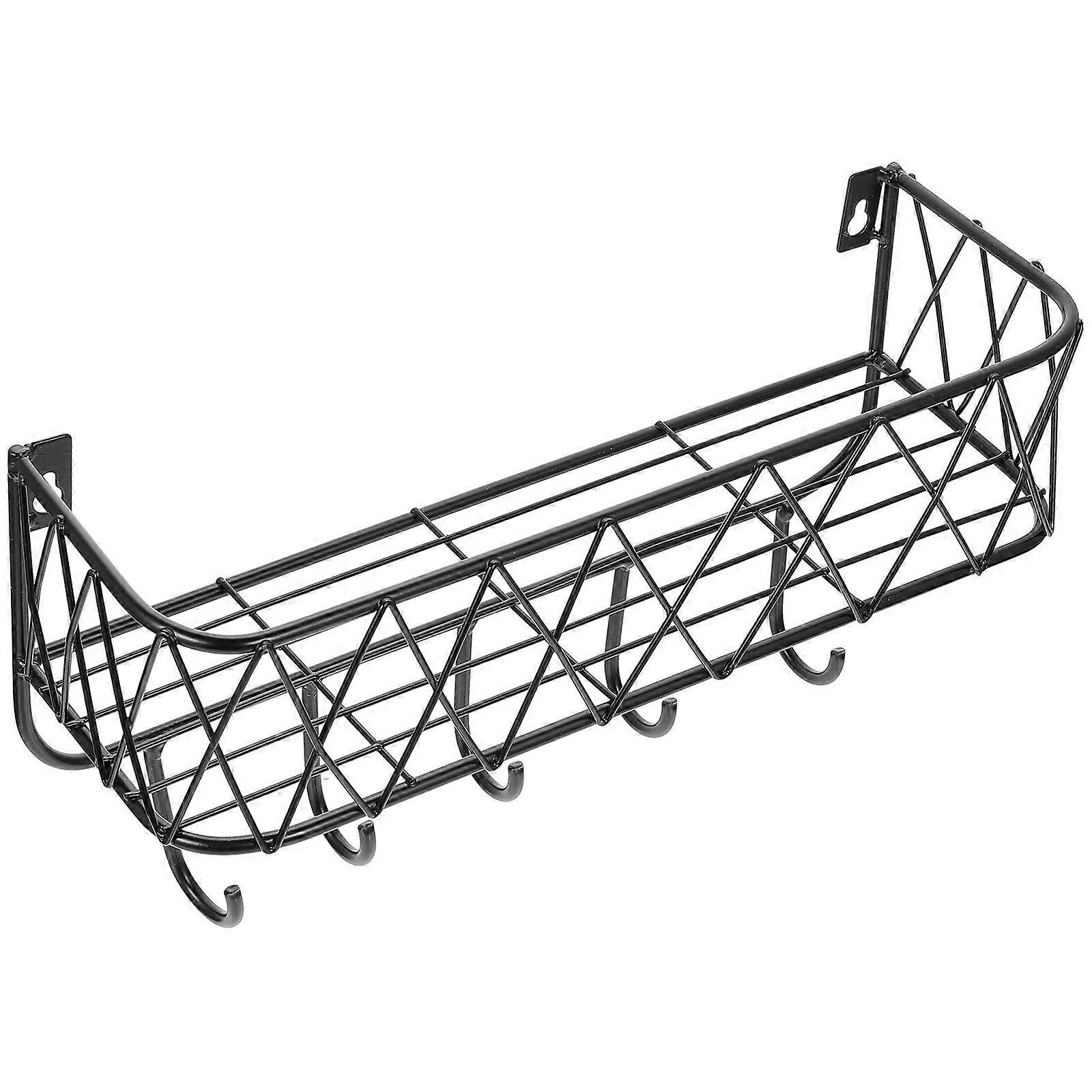 Wall Mounted Hook Black for Items Hanging Rust-Resistant Durability Iron Hanger