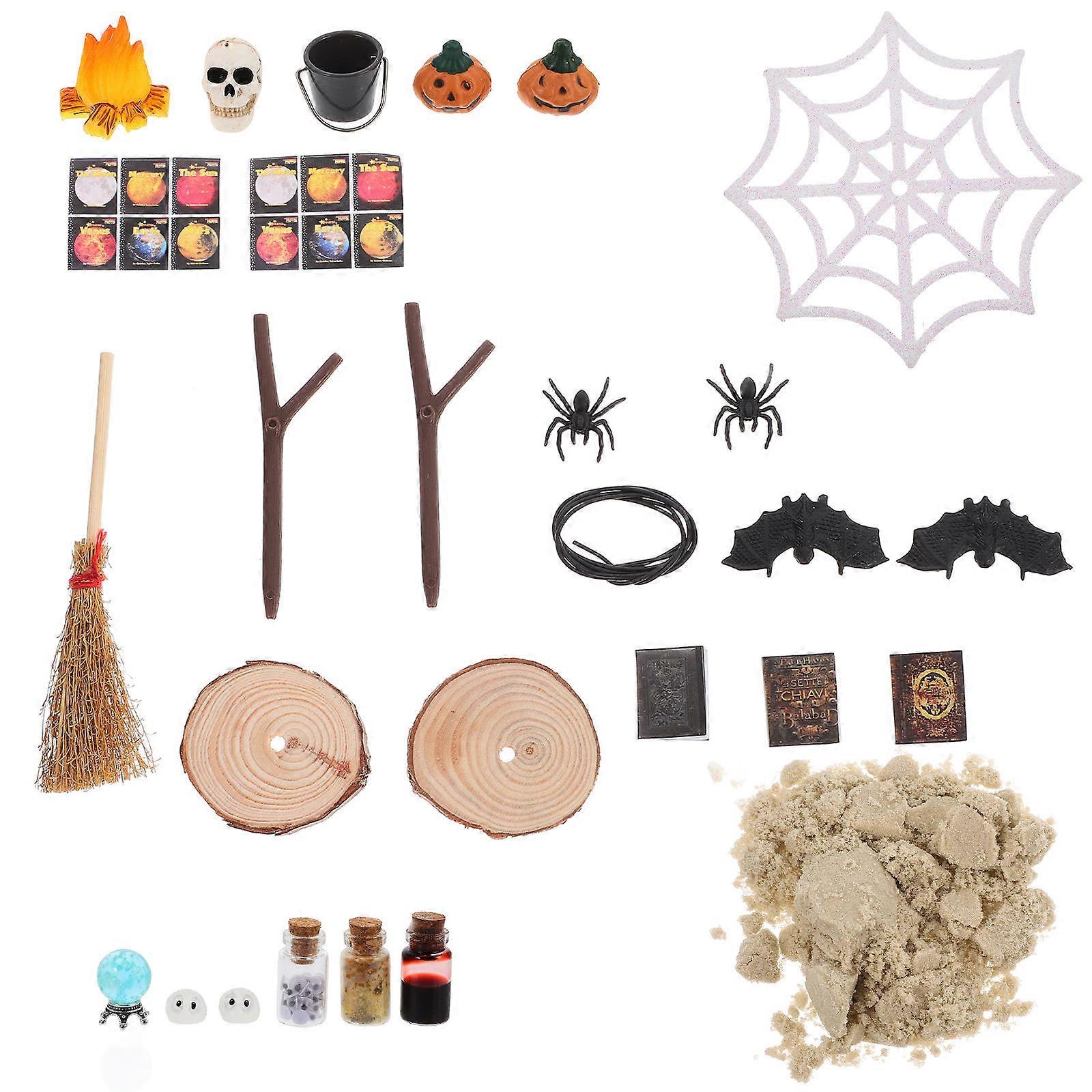 Tiny Halloween Figurines 26Pcs Miniature Accessories Perfect For Miniature Scenes Assorted For Halloween Celebrations