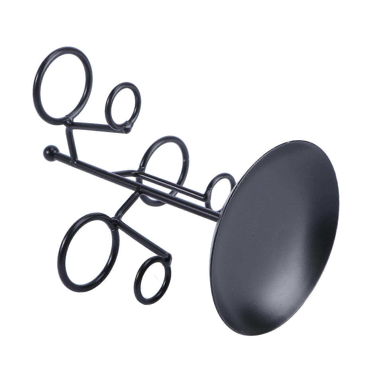 Iron Ice Cream Holder For Home Users In Elegant Black Color 1Pcs