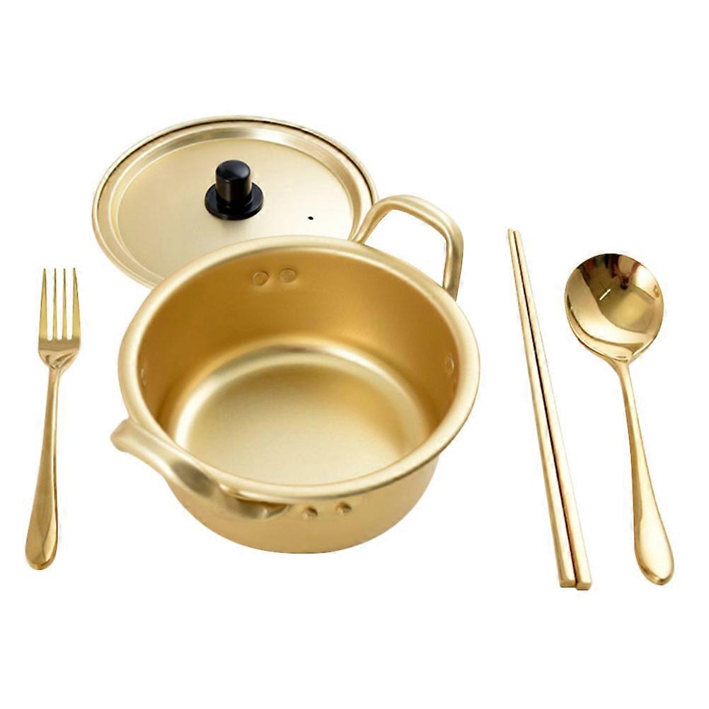 Multi Function Ramen Cooker Pot for Office & Camping with Chopsticks, Fork & Spoon Set