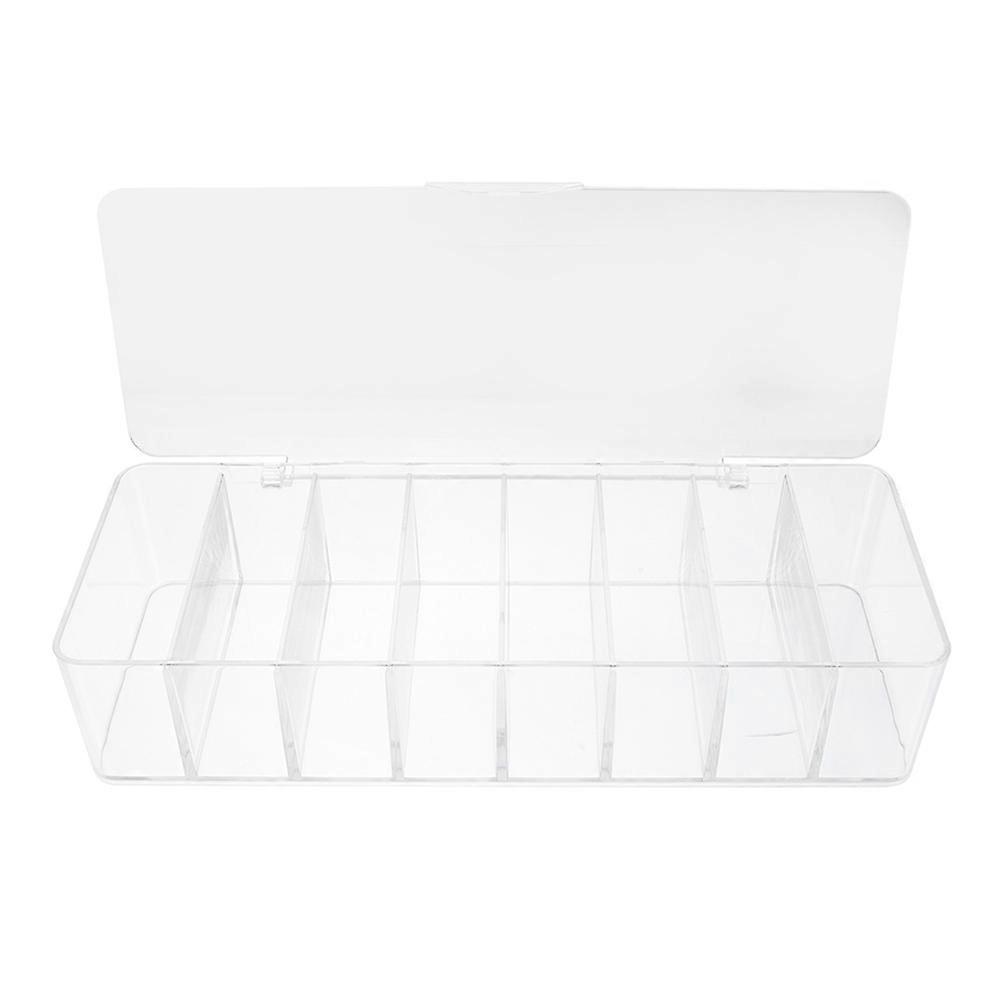 Plastic Cable Management Box For Home Use With 8 Compartments Dust-proof Rectangular Storage 1Set