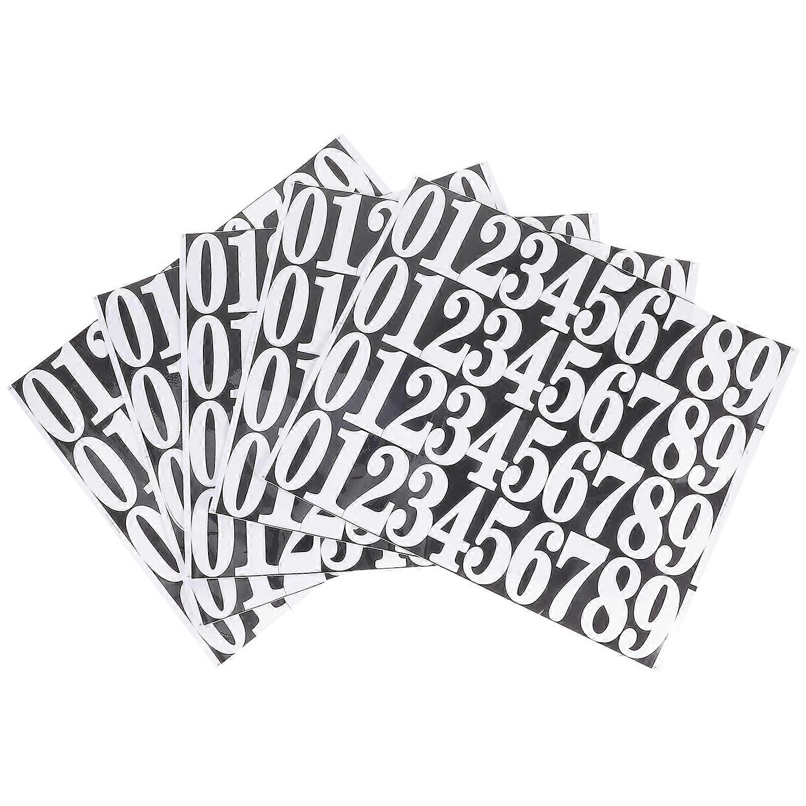 Reflective Numbers For Mailbox Use 5 Sheets Fade Resistant Outdoor Stickers