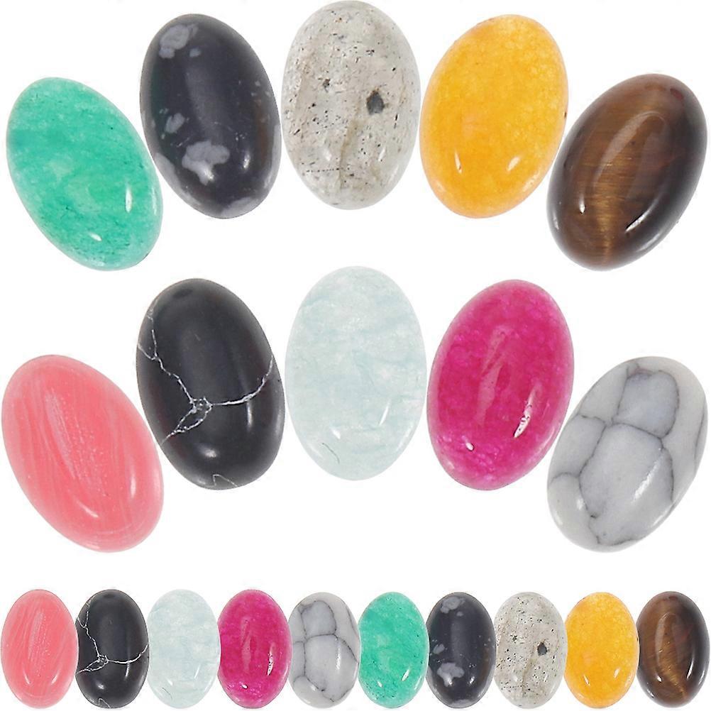 20pcs Natural Cabochons Stone Cabochons Beads Jewelry Making Charms Handmade Charms