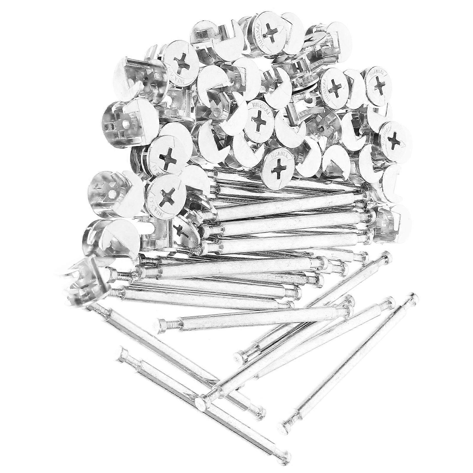 20 Sets Furniture Connecting Cam Fittings Kit Connectors and Dowels for Cabinets