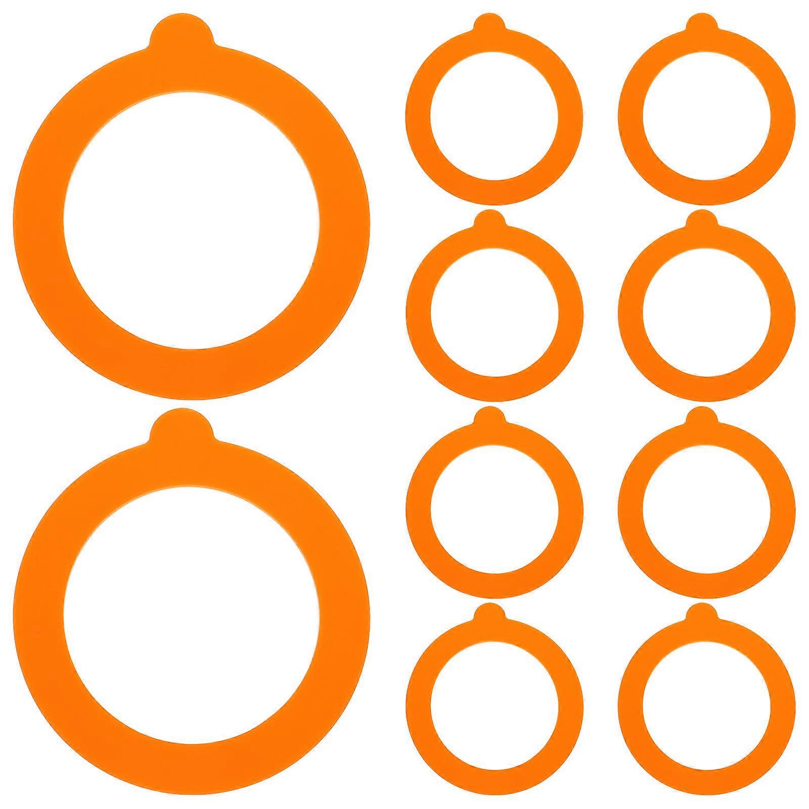 Silicone Gasket For Glass Jars Sealing Rings For Food Storage 9.50X9.50X0.10CM Leak Proof Design 10Pcs