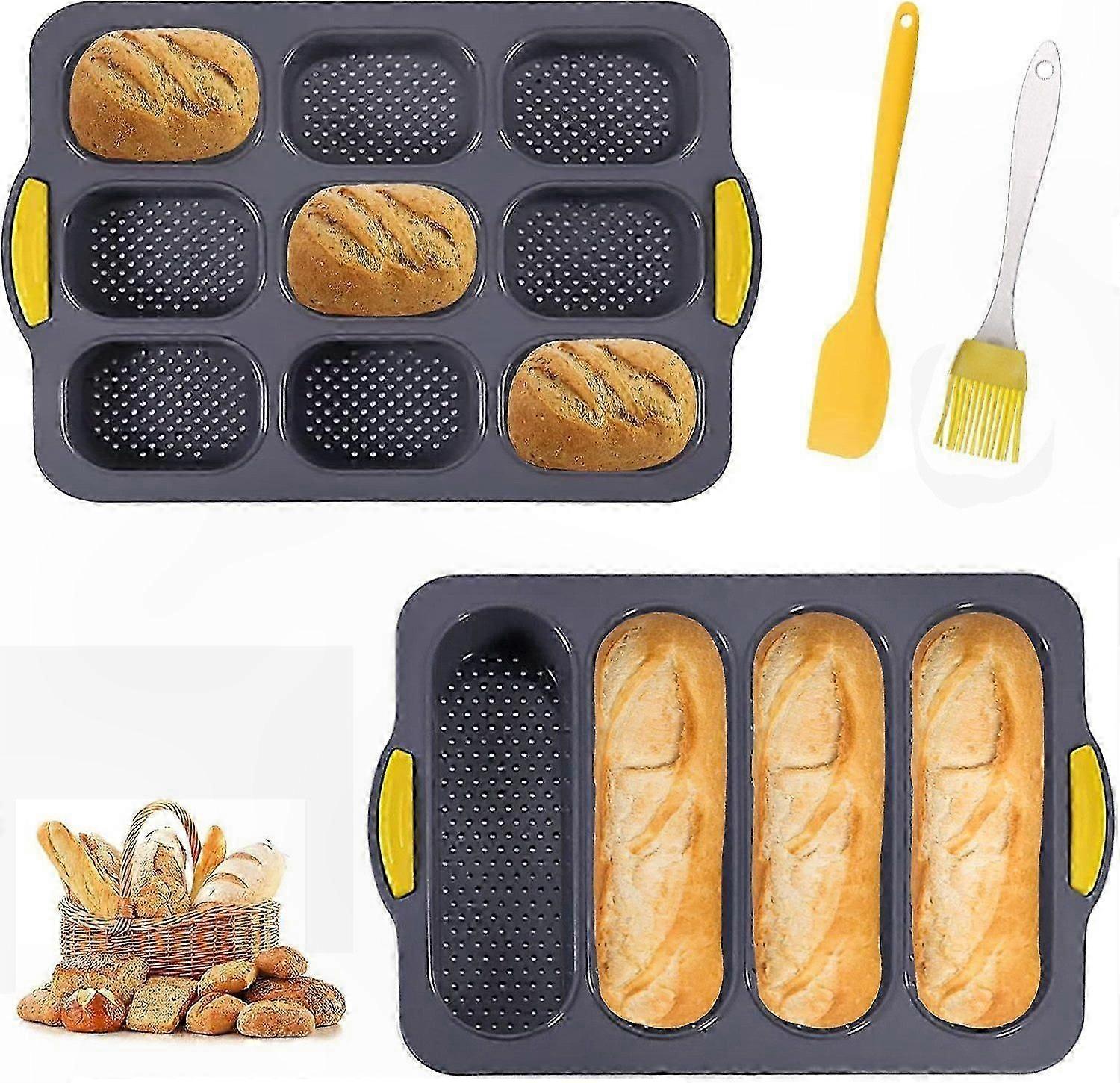 Set di teglie per pane piccolo per mini baguette fatte in casa