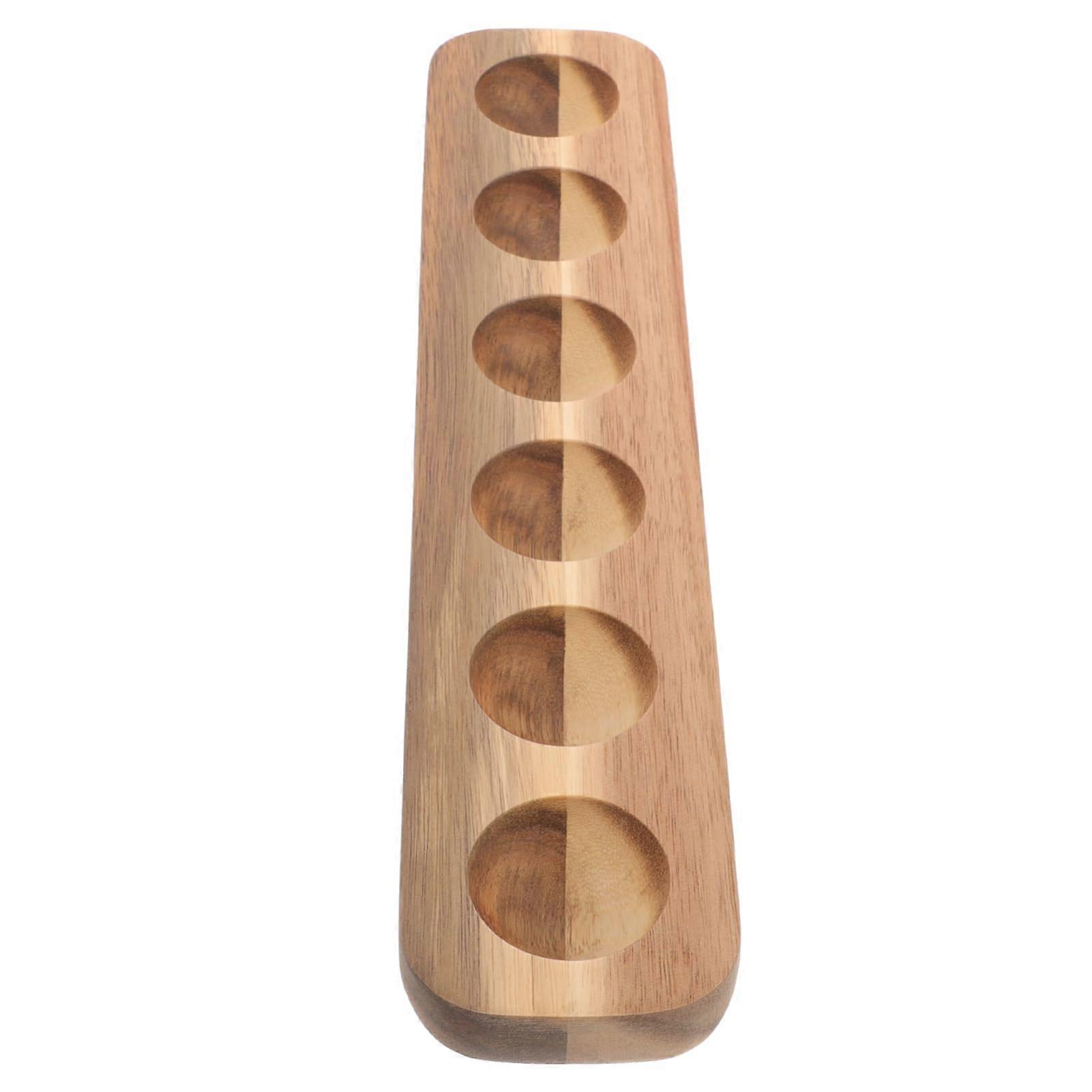 Elegant Acacia Wood Egg Holder with Compartments for Secure Storage
