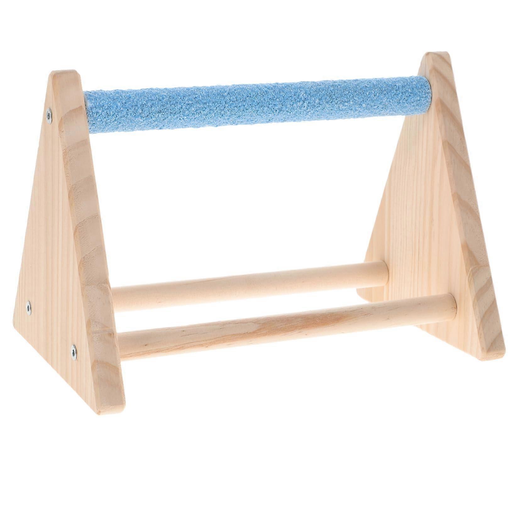 Portable Wooden Bird Stand for Parrots and Small Birds - Activity and Climbing Toy, Installation Included, Random Color
