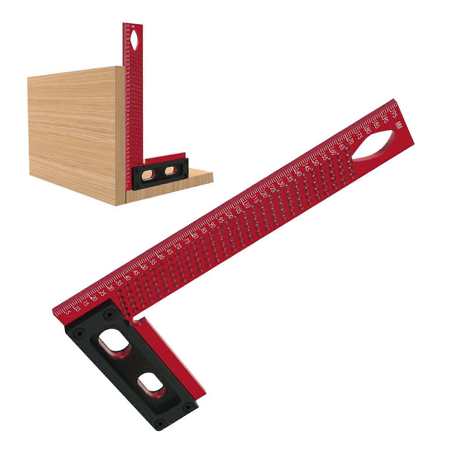 Praezisionsmarkierungslineal Precision Marking Ruler For Woodworking, L-Type Scriber, Square Layout 200mm Aluminium Alloy