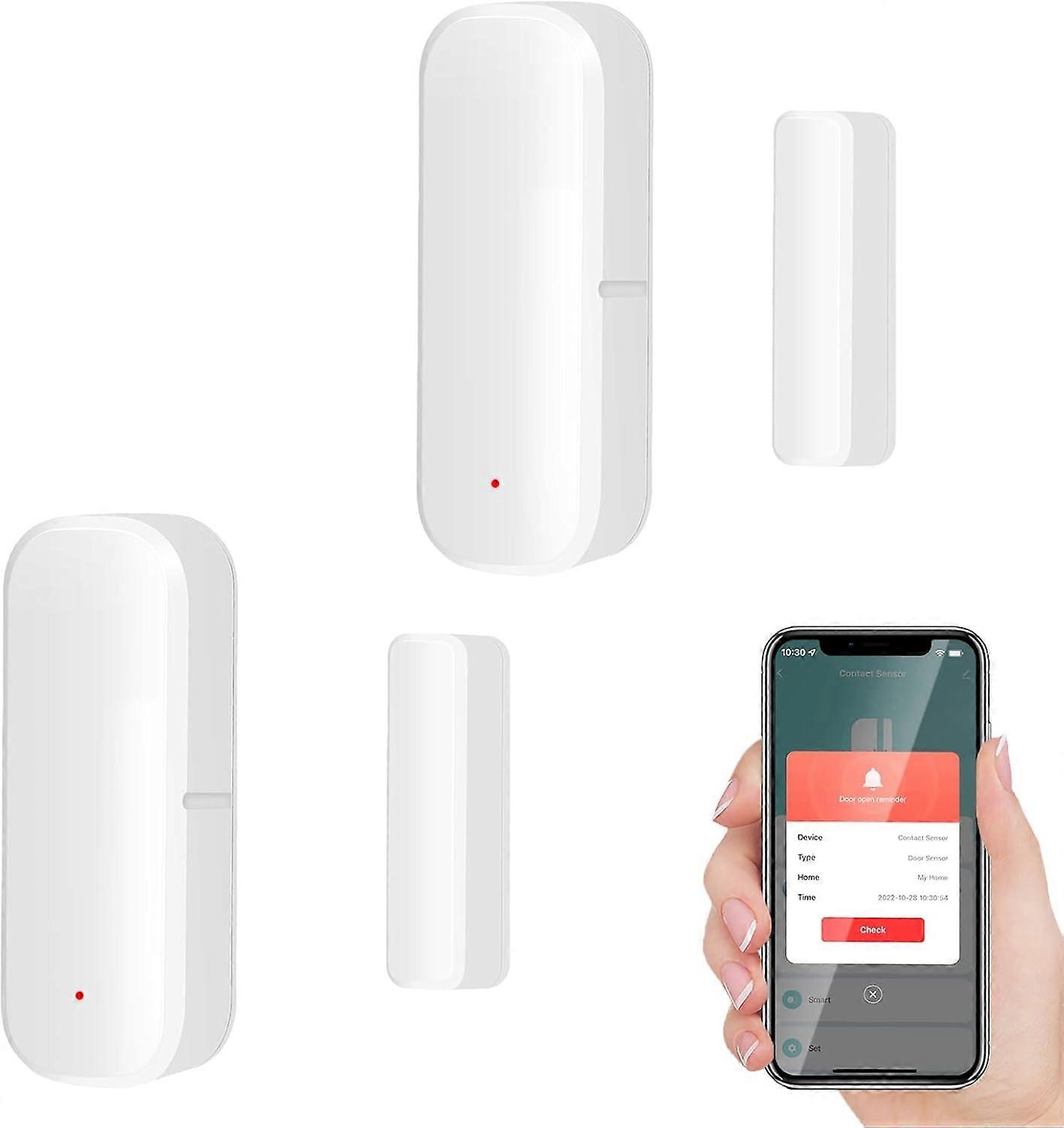 Wireless Door and Window Alarm WiFi Smart Door Sensor  Alexa Compatible  2-Piece Set