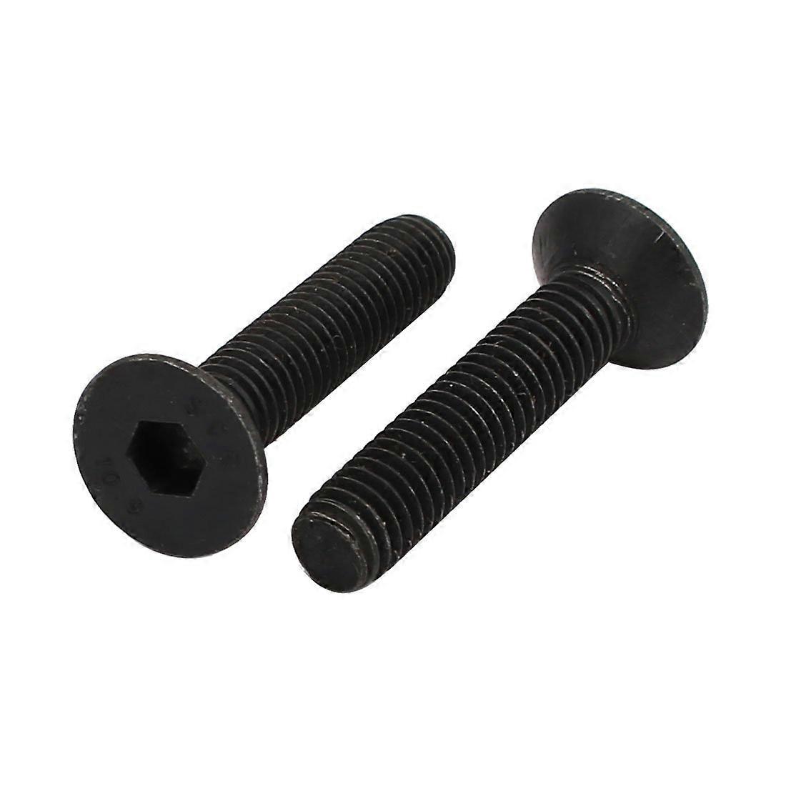 2 pieces flat countersunk head hexagon socket lefthand thread bolts DIN7991 M6 x 30 mm