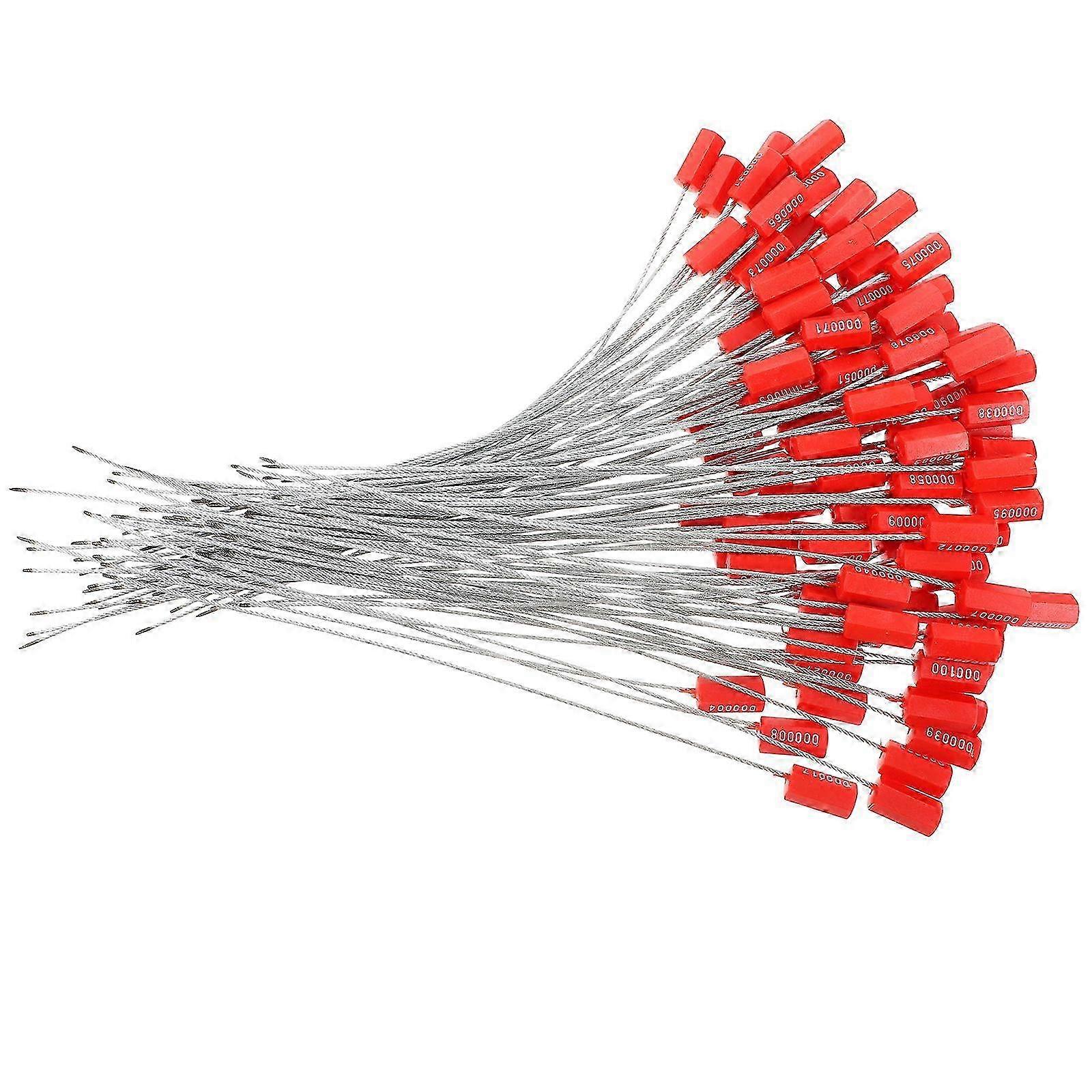 Numbered Security Seals 100pcs Steel Cable for Container Trailers