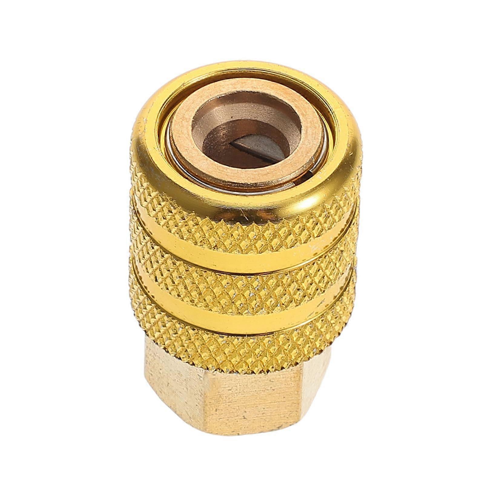 Copper Tire Inflation Connector for Car and Bicycle, Quick Connect Nozzle, Durable for Accurate Pressure Maintenance