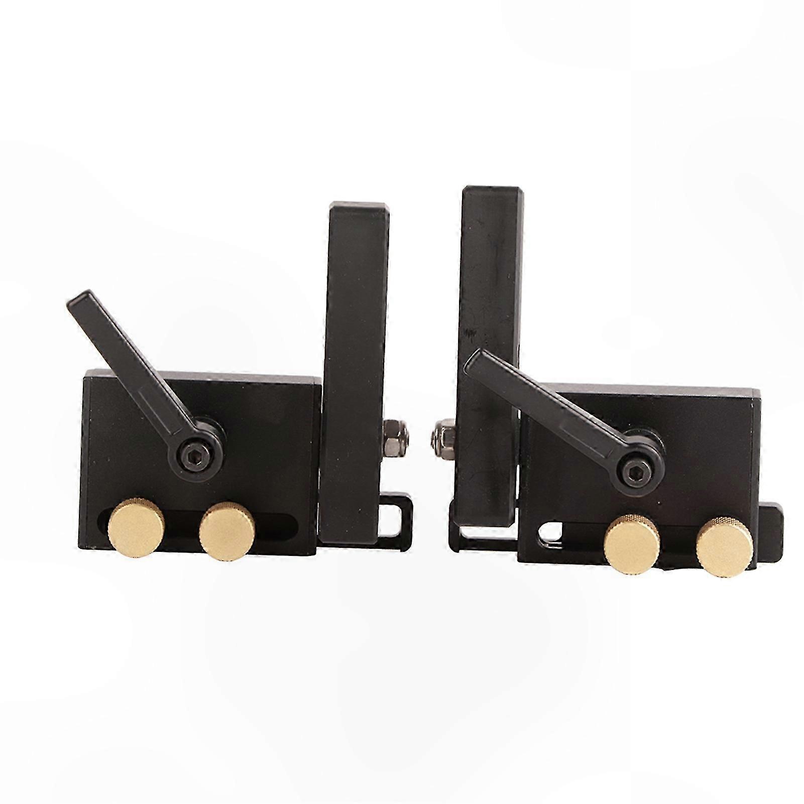 2-Pack Miter Track Stops for Woodworking Slot Positioning Limiters Left and Right