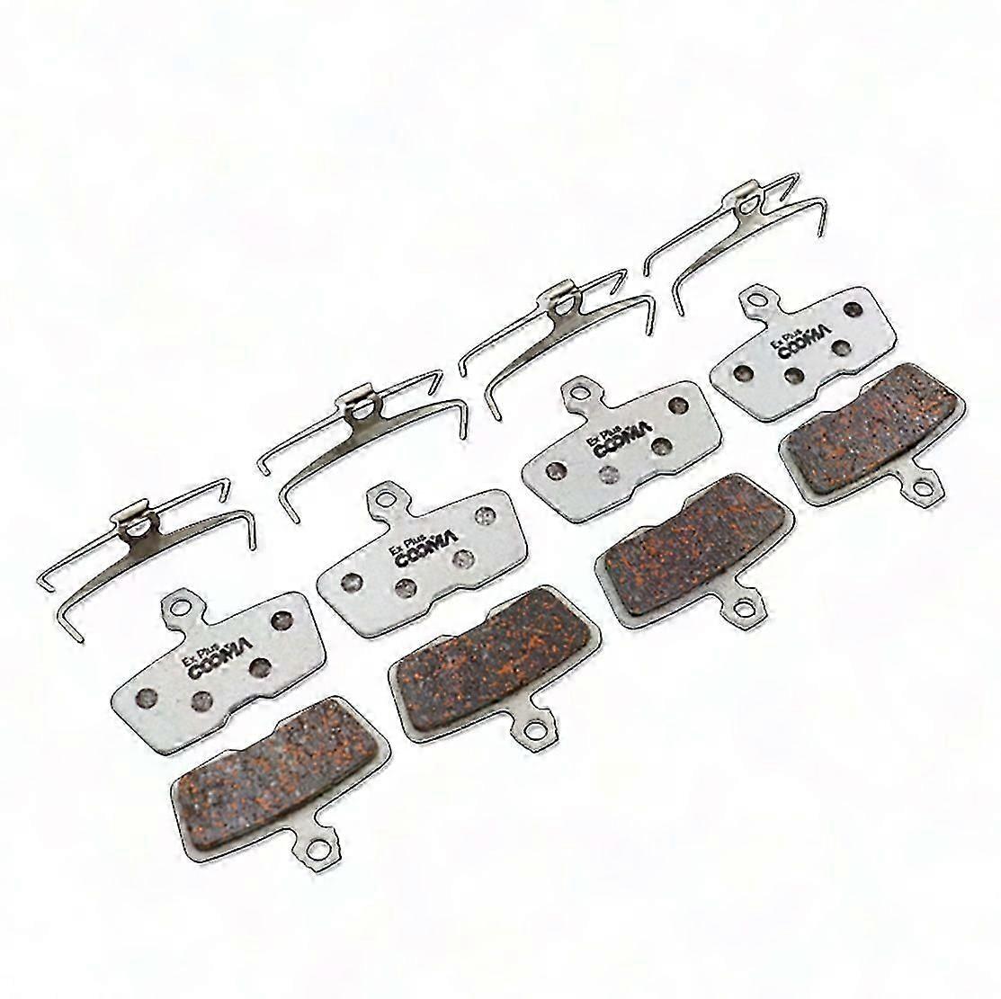 4 Pairs Ex Plus Bike Disc Brake Pads for AVID SRAM Code 2011+ & Code R Guide RE Brakes, Aluminum Alloy