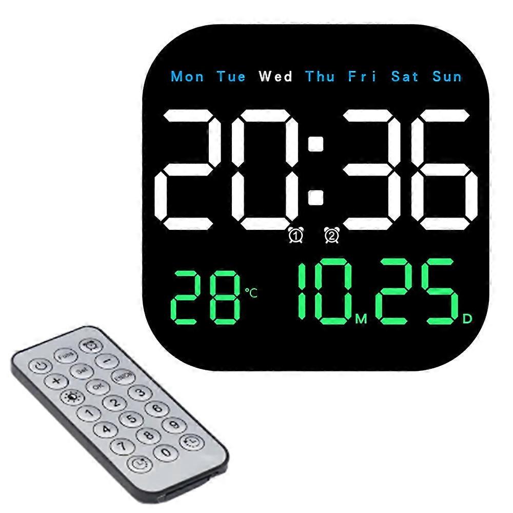 10.55 inch Digital Large Display Clock Electronic Clock with Date Month Temperature LED Display for 