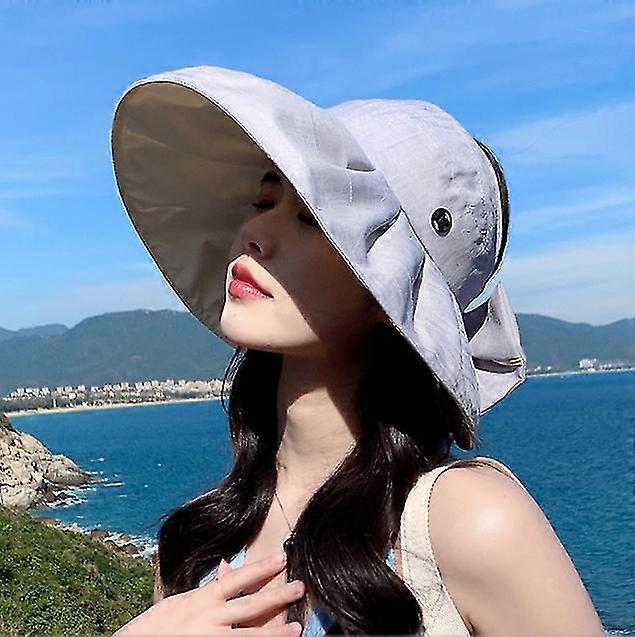 Summer Hot Uv Sunscreen Large Eave Visor Hat Outdoor Empty Top Hat ...