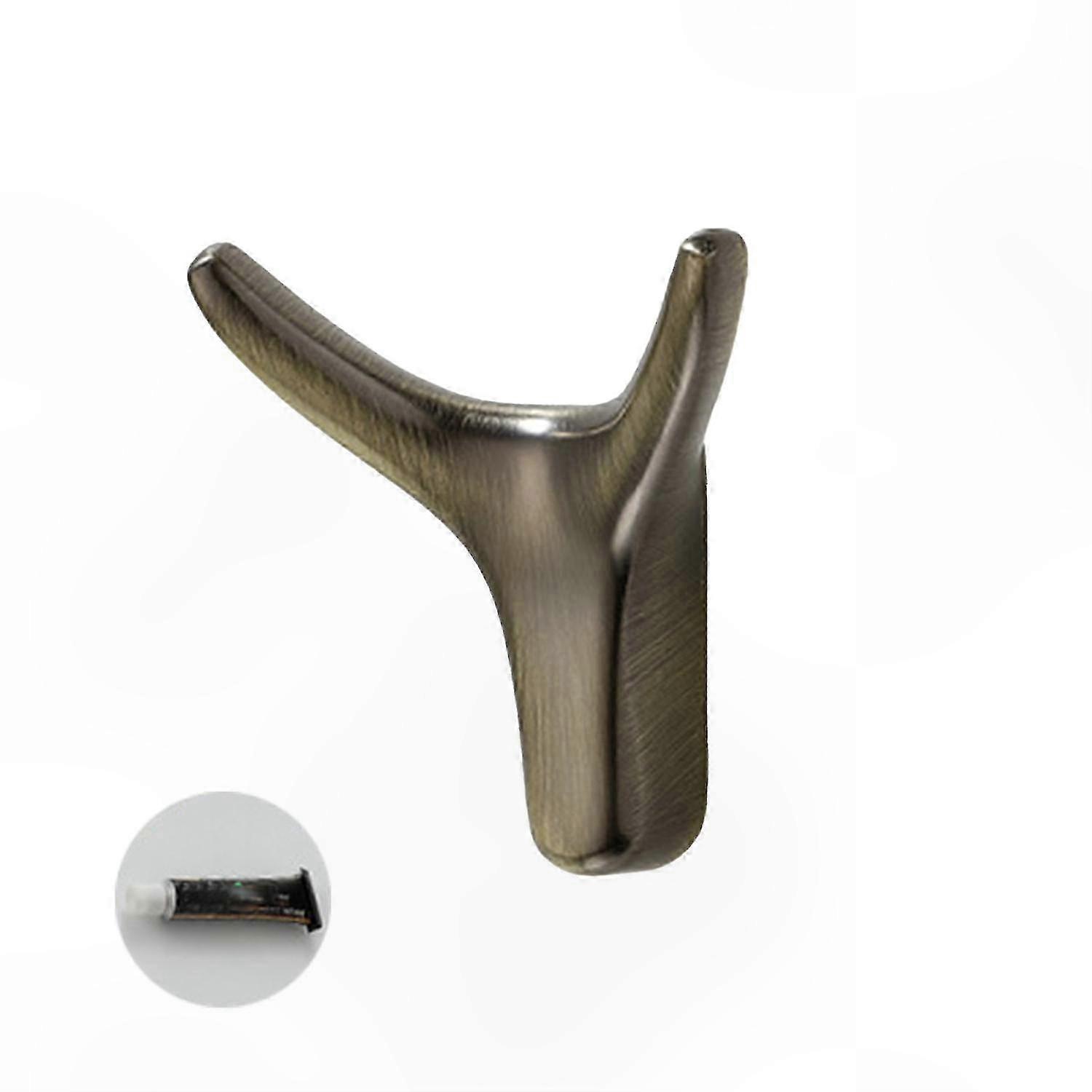 Modern Dual-Hook Wall Hanger with Deer Horn Design for Home Decor Use Only