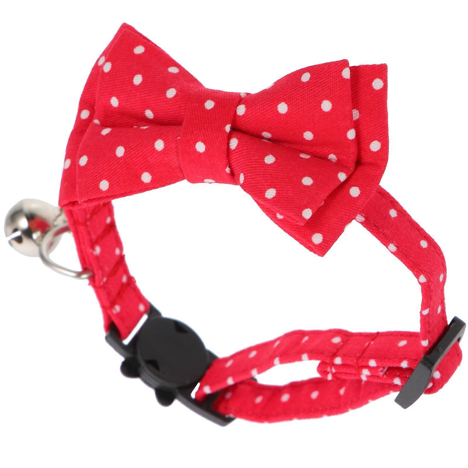 Adjustable Dog Collar with Detachable Bow Tie – Comfortable, Breathable Pet Neck Tie for Photos and Special Occasions