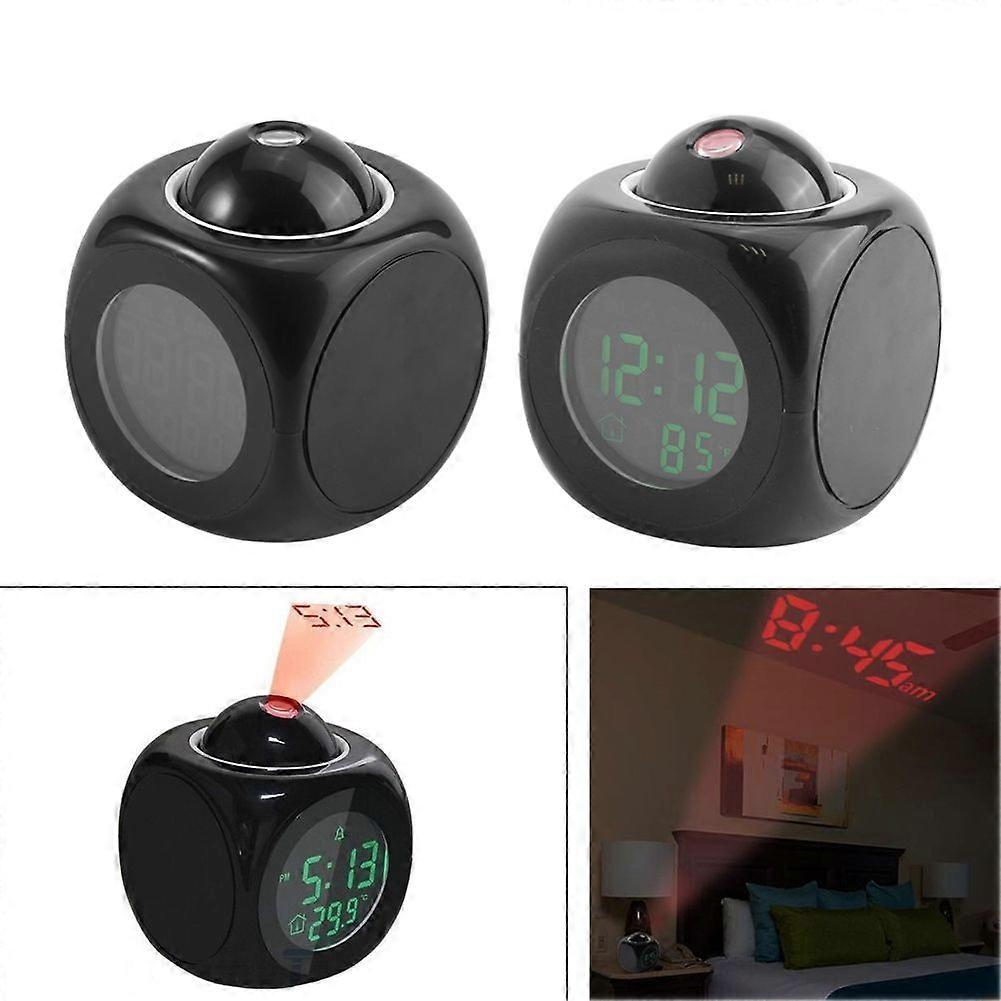 Multi Function Digital LCD Wall Projection Voice Talking Temperature Display LED Alarm Clock