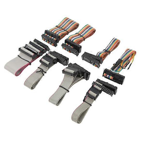8 pcs ECU Programmer Chip Tuning Tool Full Cable Set Durable Stable Performance for KTAG V7.020 V2.25 Red PCB