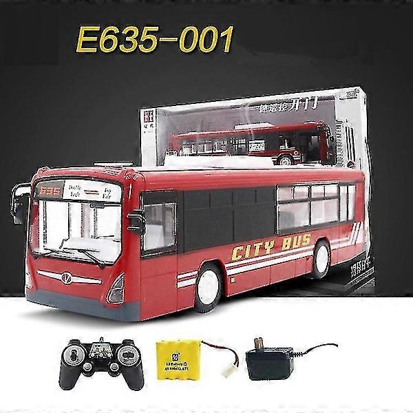 2.4g RC bus 6-channel remote control city bus high speed one button opening door RC bus with realistic sound light