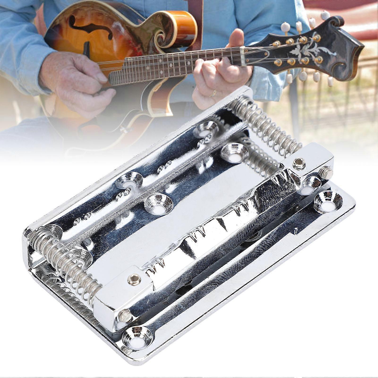 Cr Alloy 8-String Mandolin Bridge 68x37x13mm Metal Accessory