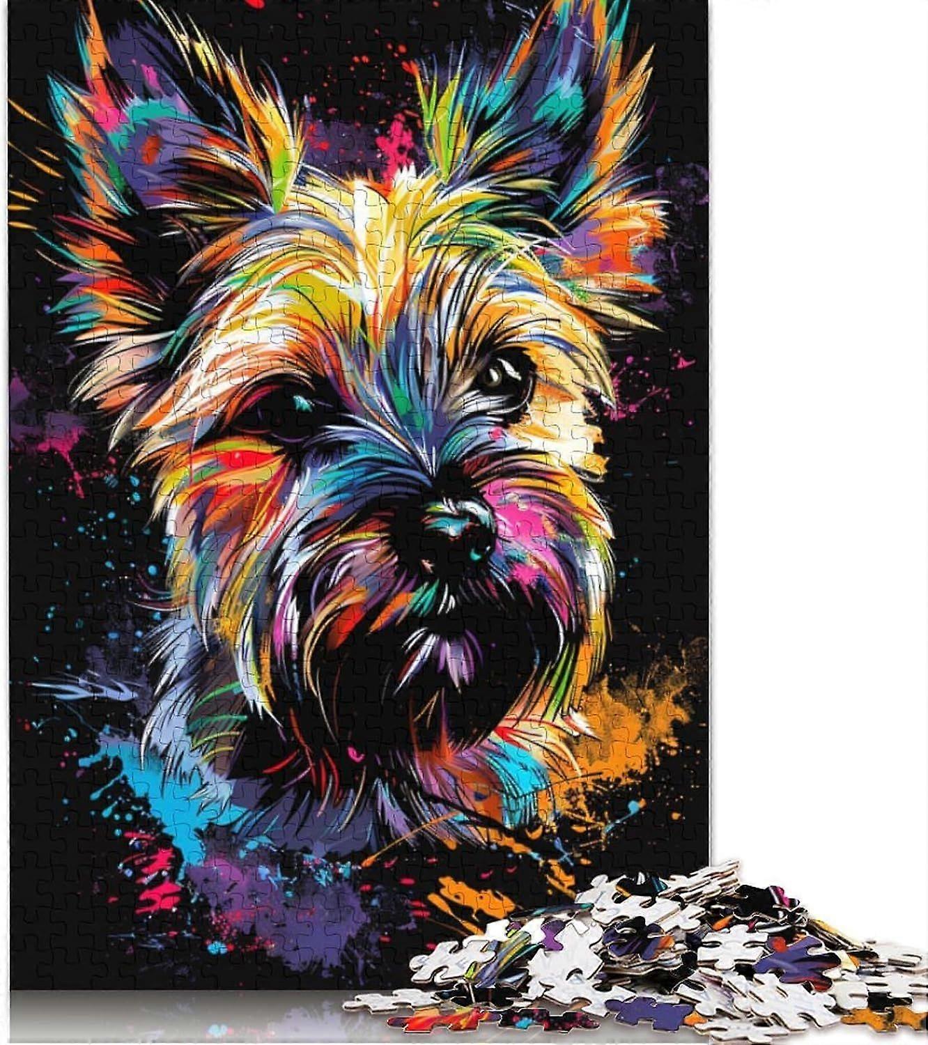 Puzzles pour adultes Cairn Terrier Dog Art Puzzle en bois Puzzle Décoration familiale