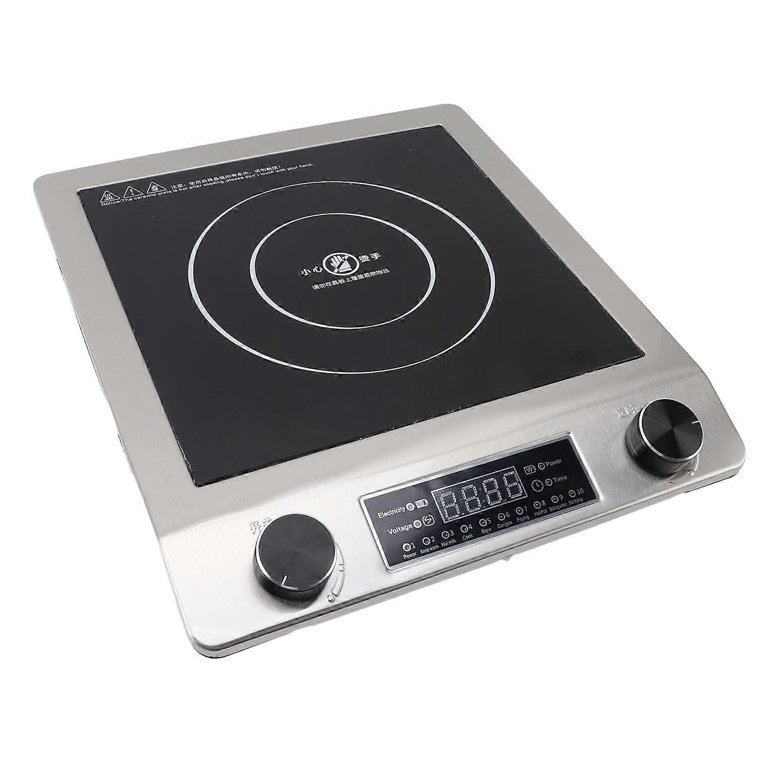 3500W Portable Induction Cooktop 33.5x39x8cm Touch Panel UK Plug