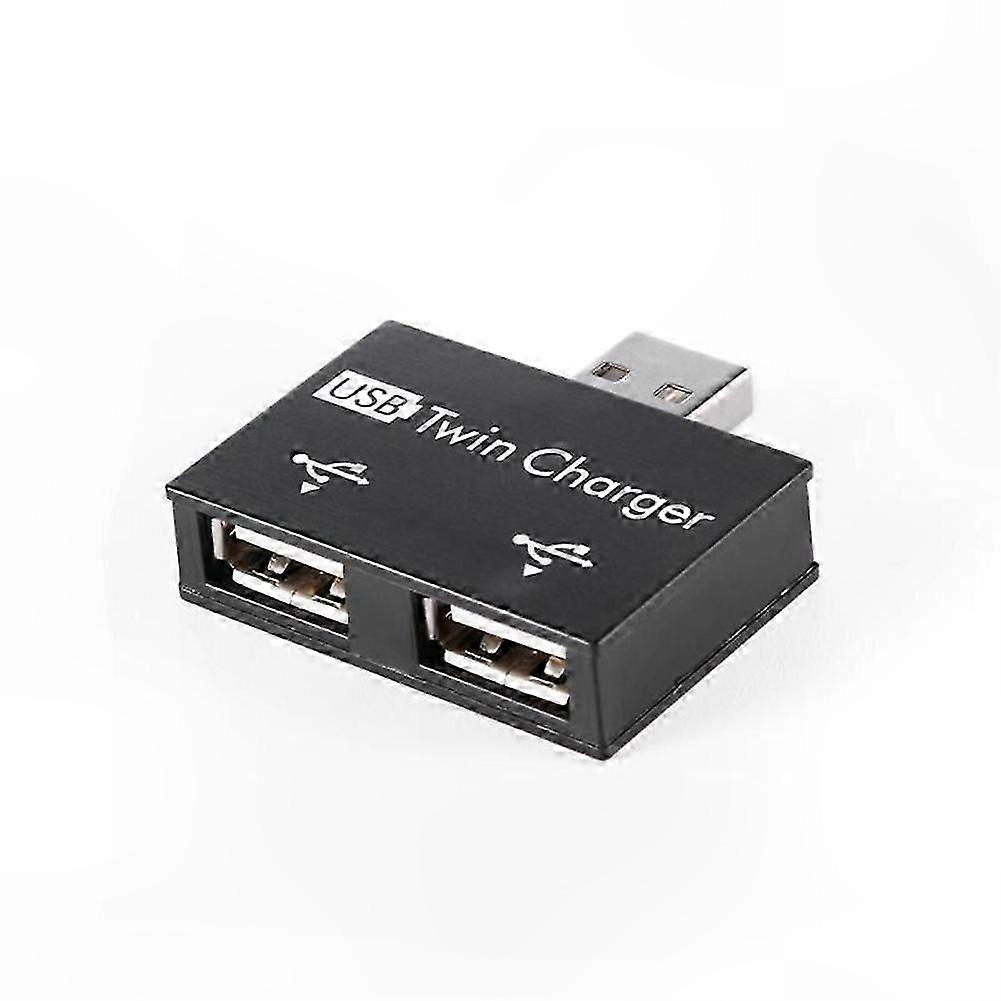 2-Port USB Charger with Dual Female Splitter and 5V Output Adapter