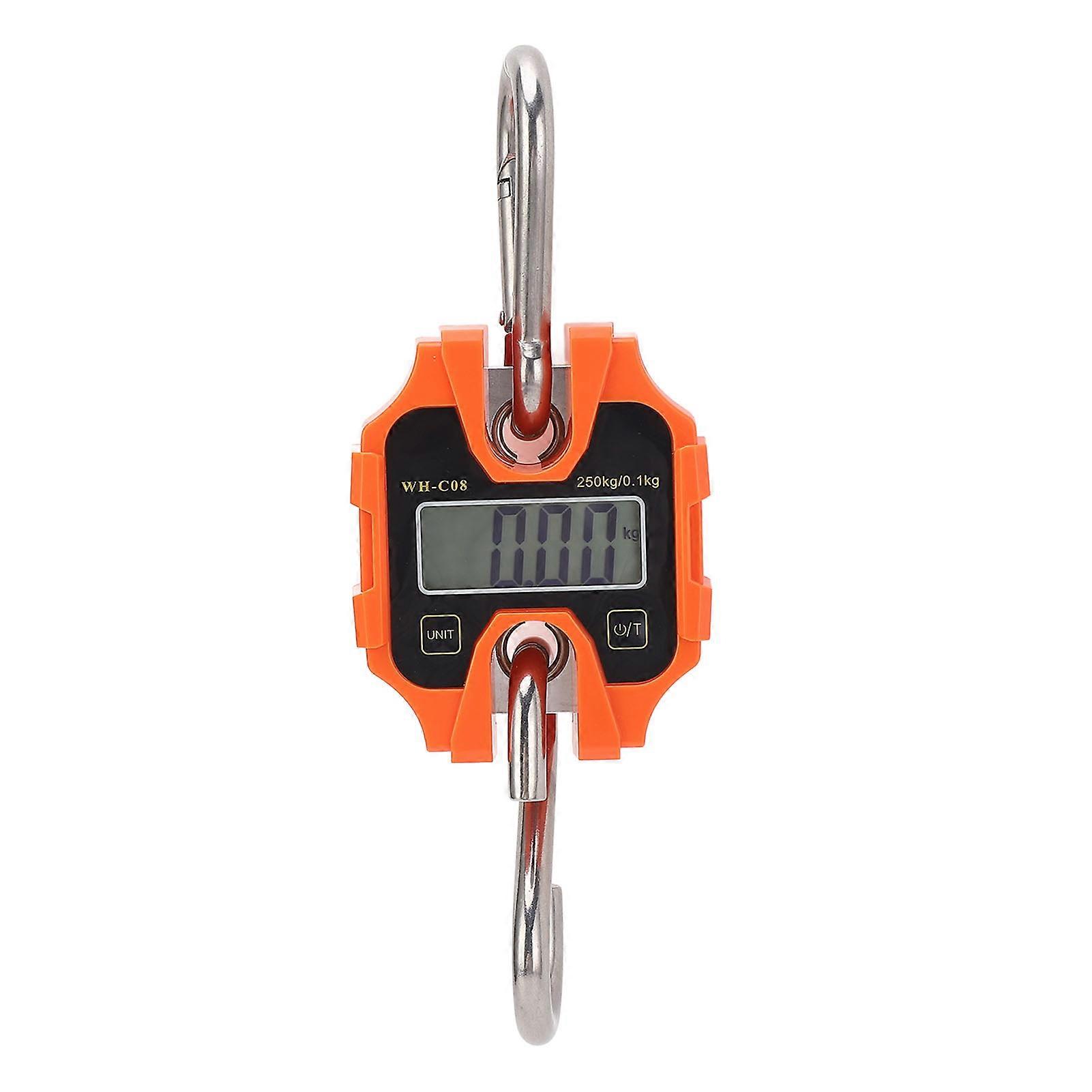 Digital Crane Scale 550lb LCD Backlight Compact Hanging Scale