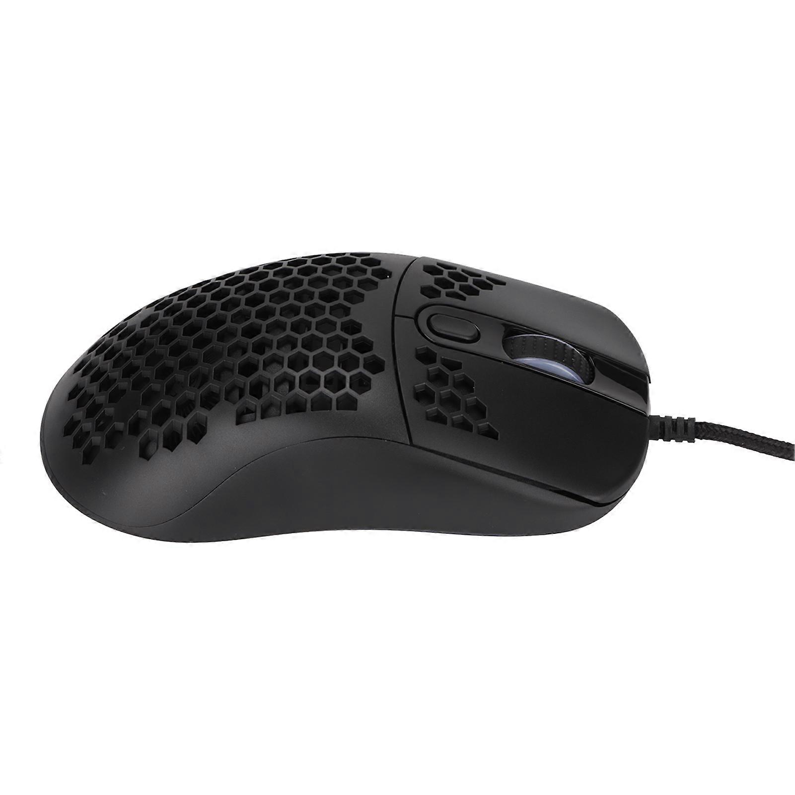 Mechanical Mouse RGB Backlight 6400DPI Wired Black Gaming PC