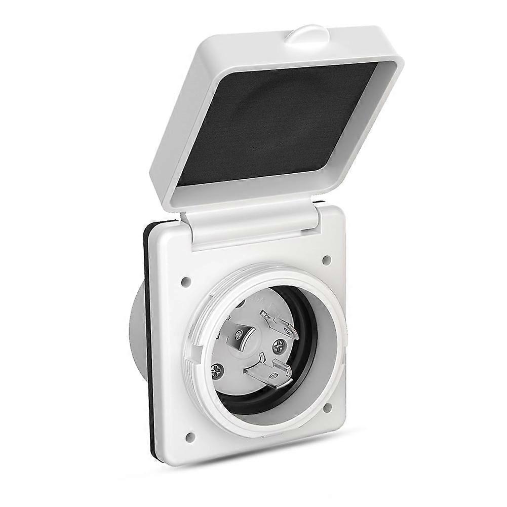 30A RV Plug Twist Lock Inlet,Shore Power Inlet Plug 125V/250V RV Power Receptacle for Marine Boat Trailer CamperShed