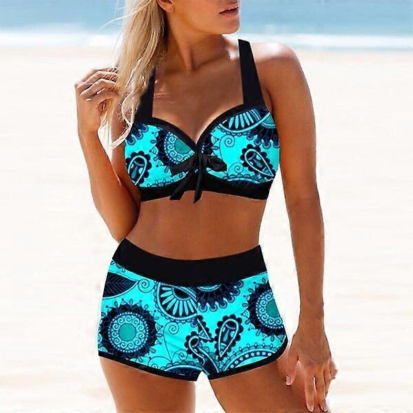 Ladies' swimsuit, 80% nylon and 20% spandex, blue