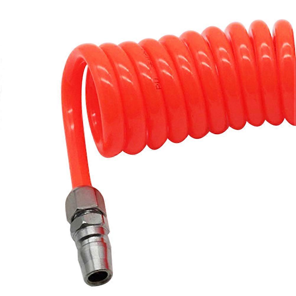 Red Retractable PU Air Hose for Compressor Tools with SelfStoring Design 8mm*5mm