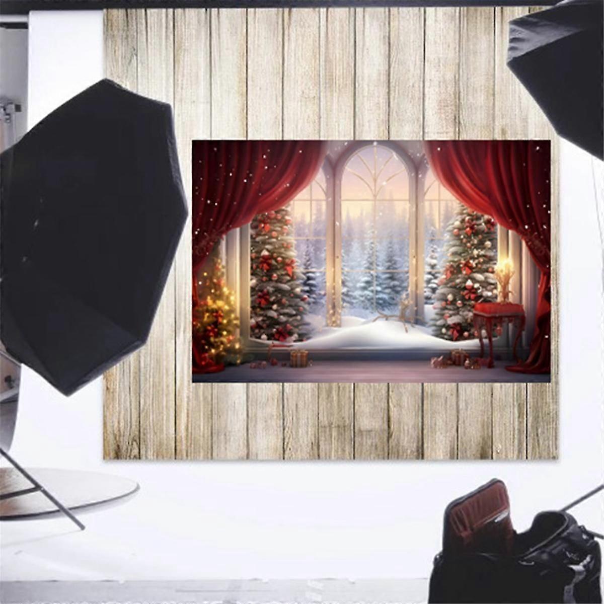 210x150cm Christmas Background Cloth Christmas Window Children Photo Studio Photo Photography Backd