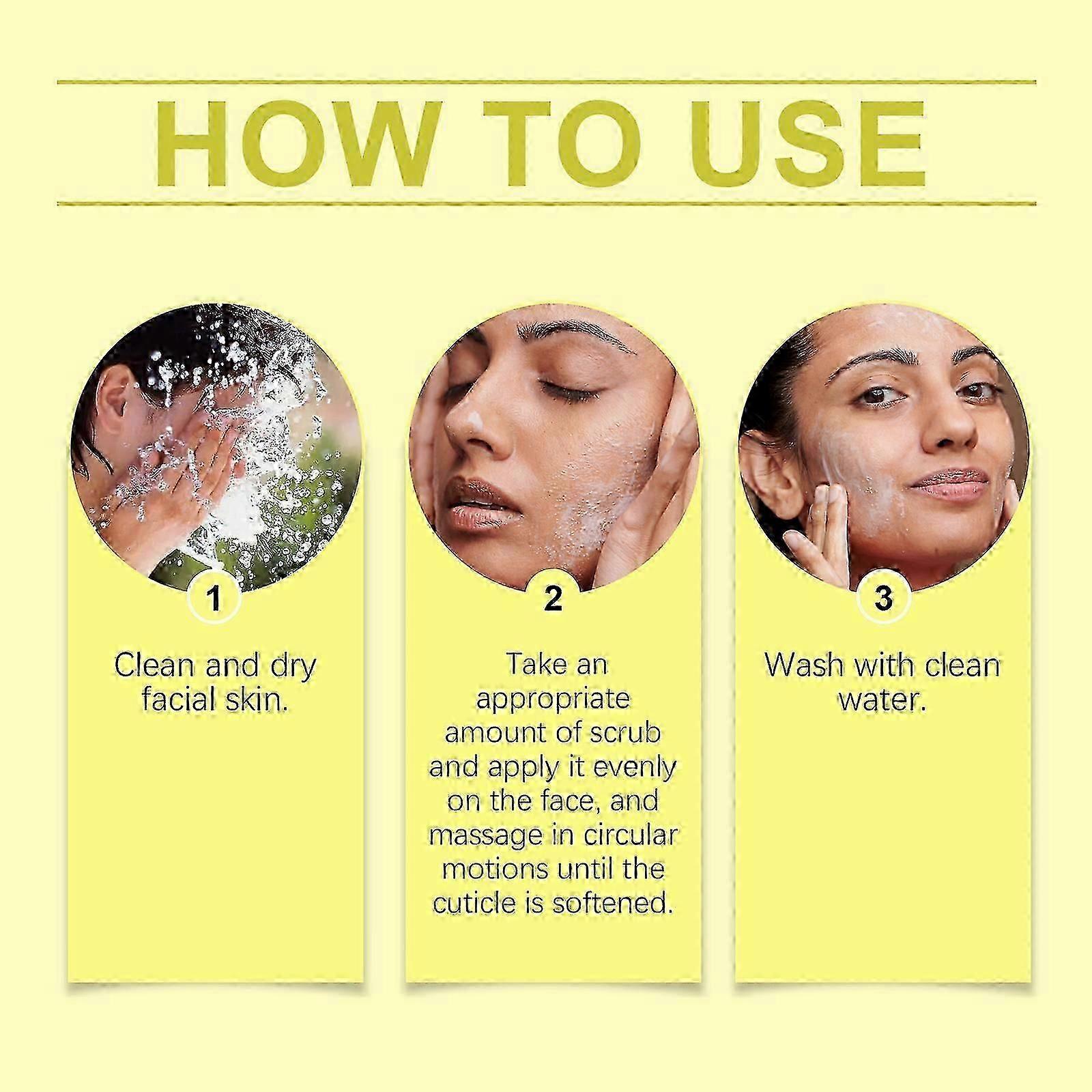 Facial Scrub Gently Cleanses Facial Skin, Exfoliates, Moisturizes, Moisturizes And Brightened