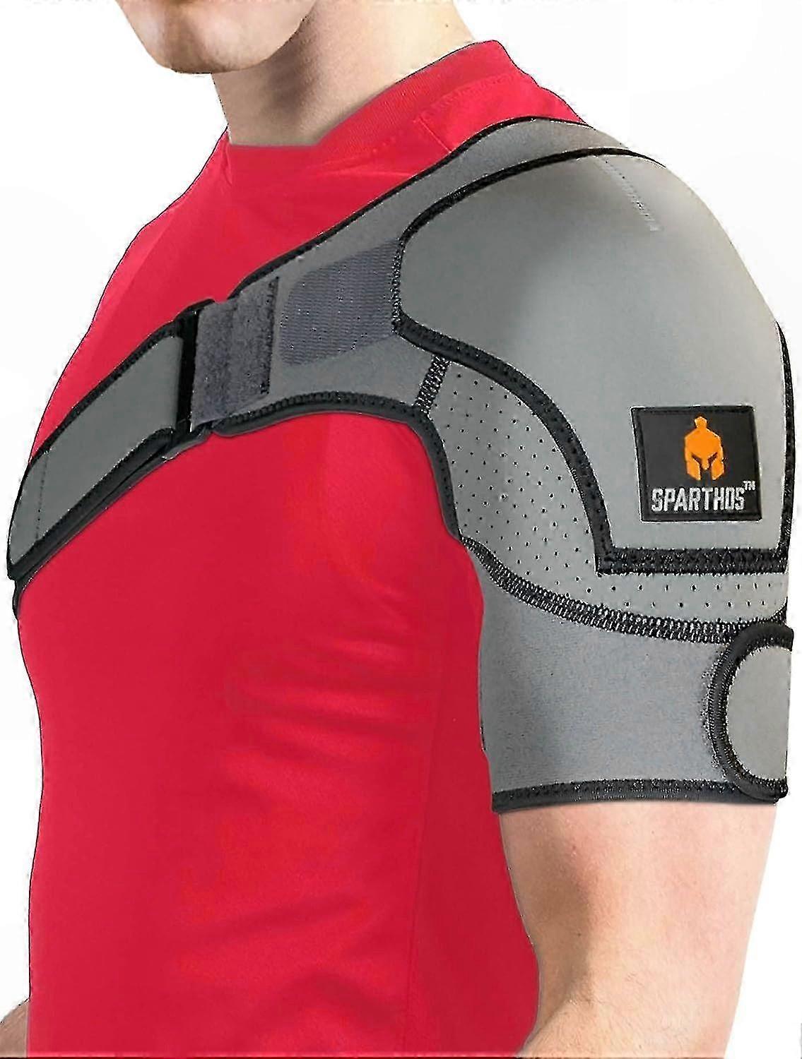 Rotator Cuff Support Brace with Compression Sleeve, AC Joint Pain Relief Wrap, Ice Pack Pocket, Stability Strap for Shoulder Recovery