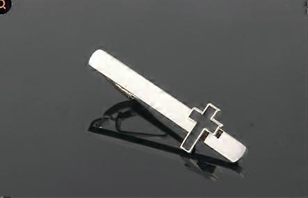 Tie Clip: Copper Tie Clip with Cross Charm Elegant Necktie Bar Decoration - Necktie Clasp for Weddings Business Meetings and Formal Events