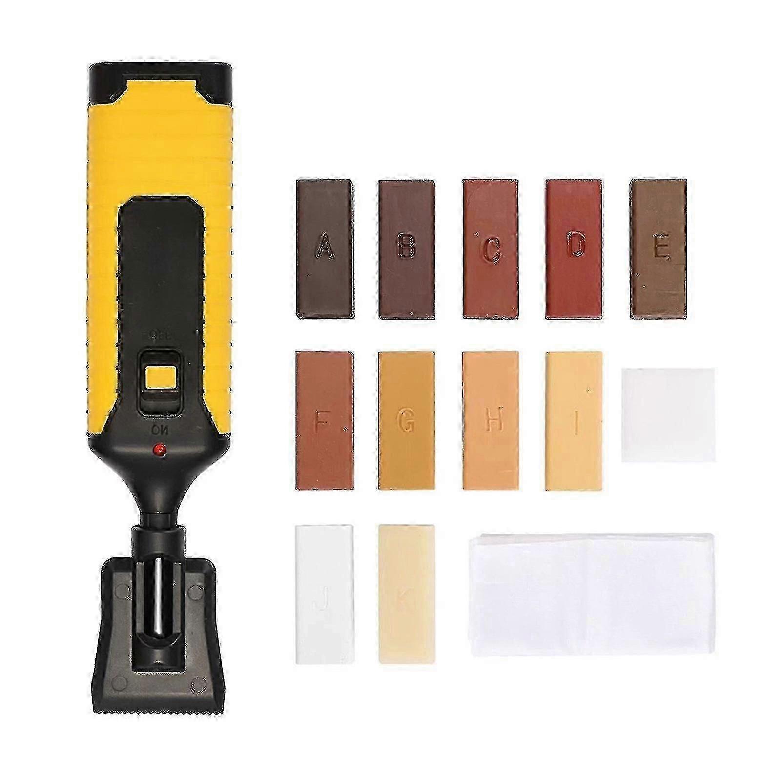 Laminate Repair Kit for Floor & Worktop Scratches, Furniture Surface Restorer with Wax & Tools Set